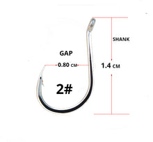 Load image into Gallery viewer, 50pcs/ Lots octopus Fishhooks High Carbon Chmical Sharpen Barbed Circle Hook Tackle  wholesale Supplier fishing hooks sets