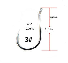 Load image into Gallery viewer, 50pcs/ Lots octopus Fishhooks High Carbon Chmical Sharpen Barbed Circle Hook Tackle  wholesale Supplier fishing hooks sets