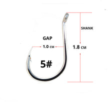 Load image into Gallery viewer, 50pcs/ Lots octopus Fishhooks High Carbon Chmical Sharpen Barbed Circle Hook Tackle  wholesale Supplier fishing hooks sets