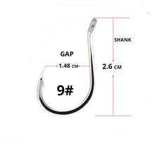 Load image into Gallery viewer, 50pcs/ Lots octopus Fishhooks High Carbon Chmical Sharpen Barbed Circle Hook Tackle  wholesale Supplier fishing hooks sets