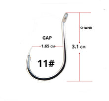 Load image into Gallery viewer, 50pcs/ Lots octopus Fishhooks High Carbon Chmical Sharpen Barbed Circle Hook Tackle  wholesale Supplier fishing hooks sets