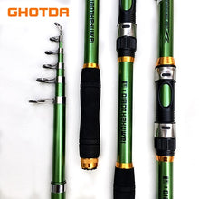 Load image into Gallery viewer, GHOTDA 2.1M -3.6M Carp Fishing Rod feeder Hard FRP Carbon Fiber Telescopic Fishing Rod fishing pole