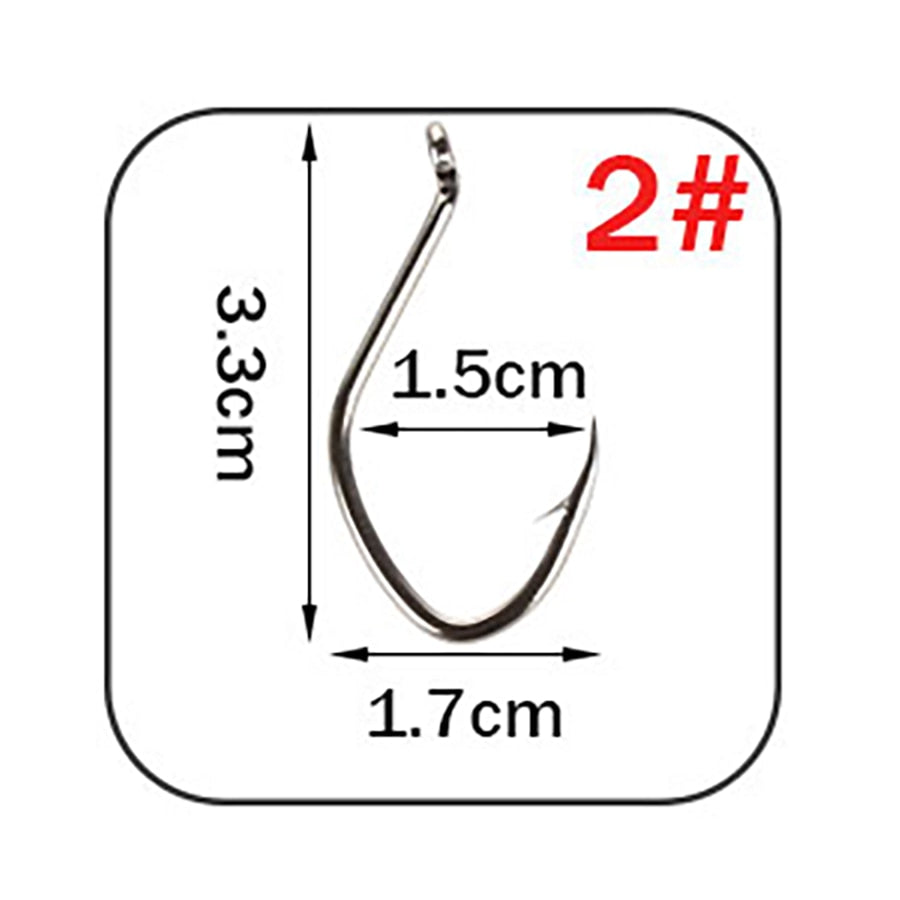 W.P.E Brand Catfish Hook 5-10pcs/pack High-Carbon Steel Fishing Hook 2#-12# Very Sharp Hook Barbed Catfish Hook Fishing Tackle