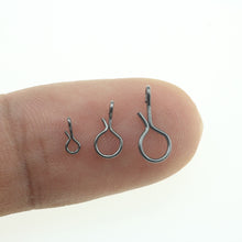 Load image into Gallery viewer, Rompin 100pcs/bag Fly Fishing Snap Quick change connect snap for Flies Hook &amp; Lures Black Color High Carbon Steel Tackle