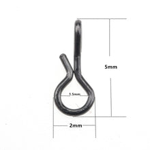 Load image into Gallery viewer, Rompin 100pcs/bag Fly Fishing Snap Quick change connect snap for Flies Hook &amp; Lures Black Color High Carbon Steel Tackle