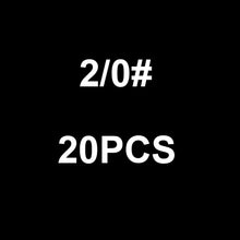 Load image into Gallery viewer, WALK FISH 20PCS/Lot Premium Quality Chemically Sharpened Octopus Circle Fishing Hooks in Sizes 1# 1/0 2/0 3/0 4/0 5/0