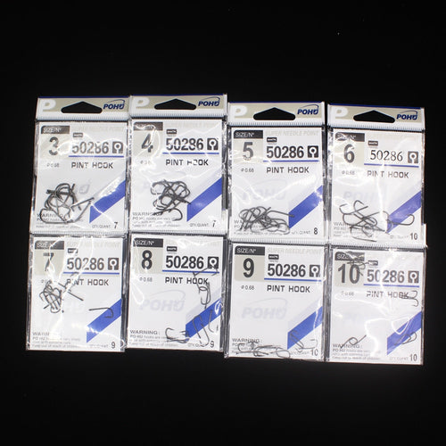 30pcs/pack 3#-10# Fishing Hooks  Sea Hook  Stainless Steel White Big Extra 50286 Long Shank Pint Hook with Eyes owner