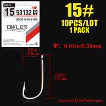 Load image into Gallery viewer, 10pcs Fishing Hook SODE with eyes  Barbed Fishhook Bent Fly Fishing Tackle hook AD Sharp Ringed Carp Hook GAC