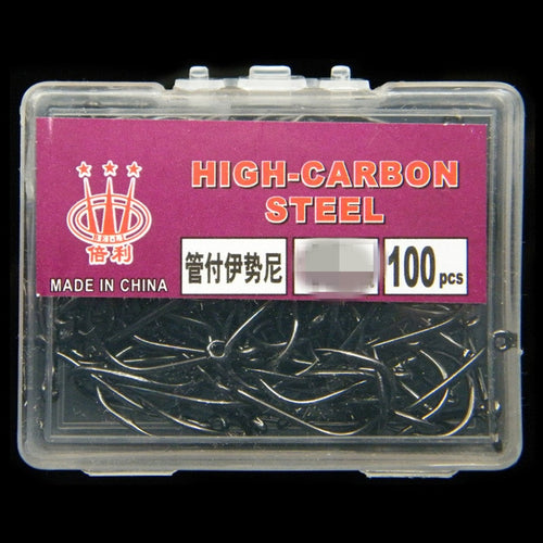 100 Piece / Box of High Carbon Steel Hooks with Hooks Lake Marine Fishing Hooks Efficient Barbed Fishing Hook