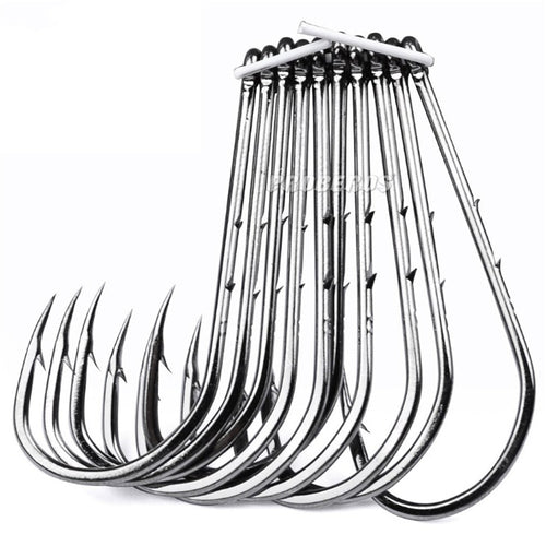 50 pcs/ lot Carbon Steel Fishing Hooks High Carbon Steel With Notches Fishing Hook Baitholder Fishing Artificial Bait Pond Bait