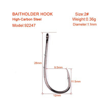 Load image into Gallery viewer, 50 pcs/ lot Carbon Steel Fishing Hooks High Carbon Steel With Notches Fishing Hook Baitholder Fishing Artificial Bait Pond Bait