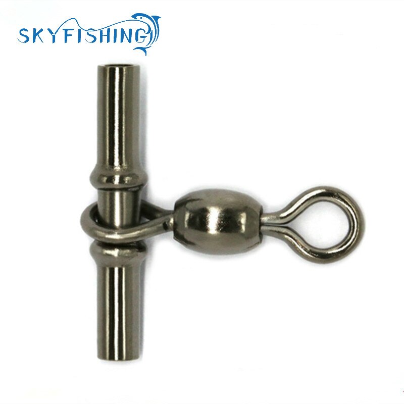 10pcs/lot Barrel Swivel Cross-line Brass Head and Tuoe Fishing Tackle Fishing Swivel Fishing Accessory