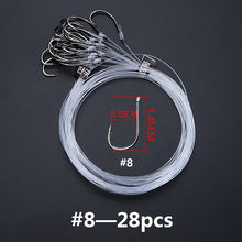 Load image into Gallery viewer, DAGEZI 28pcs/lot High Carbon Steel Fishing Hook with Fishing Line Barbed Hook Sea Fishing Hooks Carp fishing Tackle