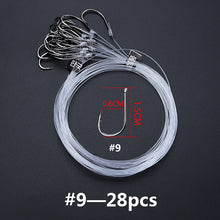 Load image into Gallery viewer, DAGEZI 28pcs/lot High Carbon Steel Fishing Hook with Fishing Line Barbed Hook Sea Fishing Hooks Carp fishing Tackle