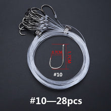 Load image into Gallery viewer, DAGEZI 28pcs/lot High Carbon Steel Fishing Hook with Fishing Line Barbed Hook Sea Fishing Hooks Carp fishing Tackle