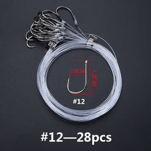 Load image into Gallery viewer, DAGEZI 28pcs/lot High Carbon Steel Fishing Hook with Fishing Line Barbed Hook Sea Fishing Hooks Carp fishing Tackle