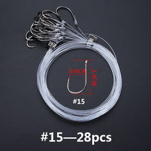 Load image into Gallery viewer, DAGEZI 28pcs/lot High Carbon Steel Fishing Hook with Fishing Line Barbed Hook Sea Fishing Hooks Carp fishing Tackle