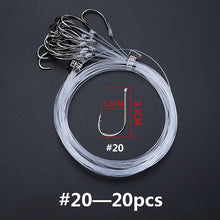 Load image into Gallery viewer, DAGEZI 28pcs/lot High Carbon Steel Fishing Hook with Fishing Line Barbed Hook Sea Fishing Hooks Carp fishing Tackle
