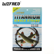 Load image into Gallery viewer, Wifreo 15ft/4.6m No Kink Titanium Leader Line Saltwater Pike Fishing Leaders / Trace Fly Tying Wiggle Tail Link Wire