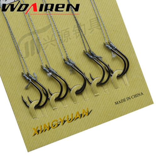 5 group 10Pcs Fishhooks PE line Rigs Swivel Fishing Tackle Lures Pesca Baits Single Combination String Hook With