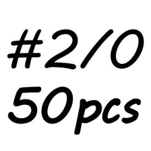 Load image into Gallery viewer, Bimoo 50PCS Barbed Fish Hook Baitholder Fishing Hooks Worm Pond Bream C Fish Bait Holder Size 10 12 14 1/0 2/0 3/0 Cheap Price