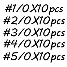 Load image into Gallery viewer, Bimoo 50PCS Barbed Fish Hook Baitholder Fishing Hooks Worm Pond Bream C Fish Bait Holder Size 10 12 14 1/0 2/0 3/0 Cheap Price