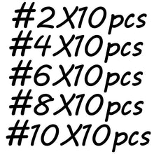 Load image into Gallery viewer, Bimoo 50PCS Barbed Fish Hook Baitholder Fishing Hooks Worm Pond Bream C Fish Bait Holder Size 10 12 14 1/0 2/0 3/0 Cheap Price