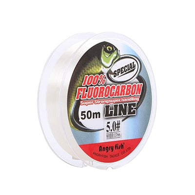 Angryfish Fluorocarbon Fishing Line  50m Transparent/Pink Super strong