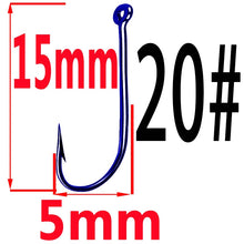 Load image into Gallery viewer, 50pcs Fishing Hooks Fishing Tackle Durable Fishhooks Carp Barbed Hook Ocean River Lake  Bait Lure Fish Tool