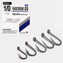 Load image into Gallery viewer, 10pcs/lot  High Carbon ISE Fishing Hook ISEAMA With Eye 50358 Carp Catfish Anzol Peche Japan Tackle Fishing hook owner
