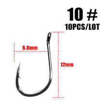 Load image into Gallery viewer, 10pcs/lot  High Carbon ISE Fishing Hook ISEAMA With Eye 50358 Carp Catfish Anzol Peche Japan Tackle Fishing hook owner