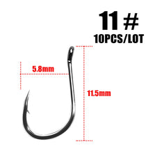 Load image into Gallery viewer, 10pcs/lot  High Carbon ISE Fishing Hook ISEAMA With Eye 50358 Carp Catfish Anzol Peche Japan Tackle Fishing hook owner