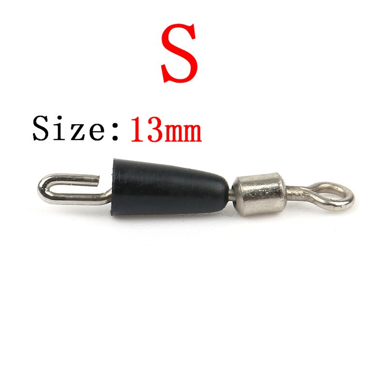 50pc Durable Fishing Line Connector Swivel Fishing Pin Ring Connector Line Stopper Swivels Connector Interlock Snap Newest