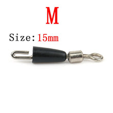 Load image into Gallery viewer, 50pc Durable Fishing Line Connector Swivel Fishing Pin Ring Connector Line Stopper Swivels Connector Interlock Snap Newest