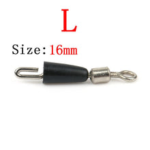 Load image into Gallery viewer, 50pc Durable Fishing Line Connector Swivel Fishing Pin Ring Connector Line Stopper Swivels Connector Interlock Snap Newest