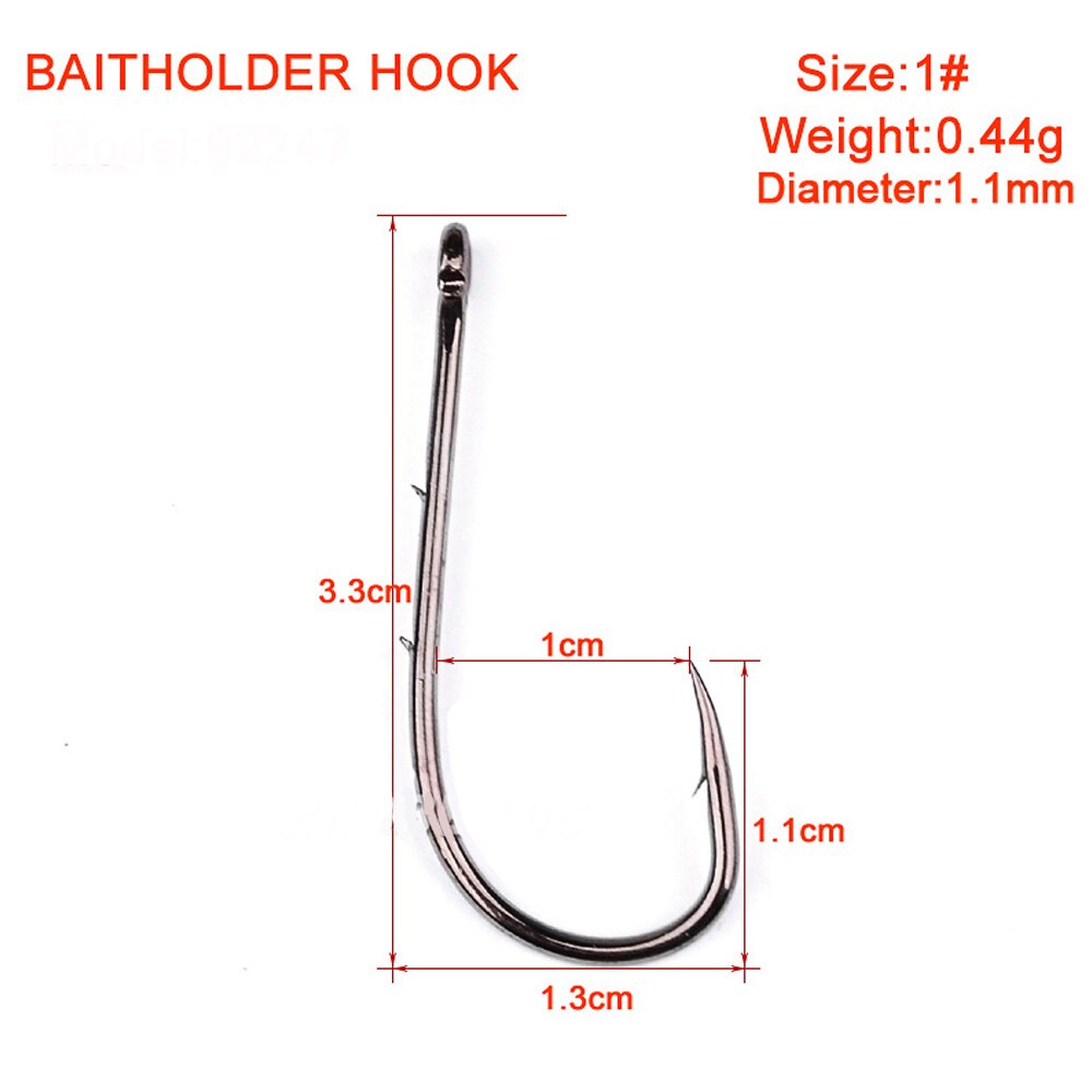 JACKFISH #6-#6/0 Fishing Hook 50pcs Pesca barbed hook Baitholder Black Color Jig Big Hook Sliced Shank High Carbon Steel Hooks