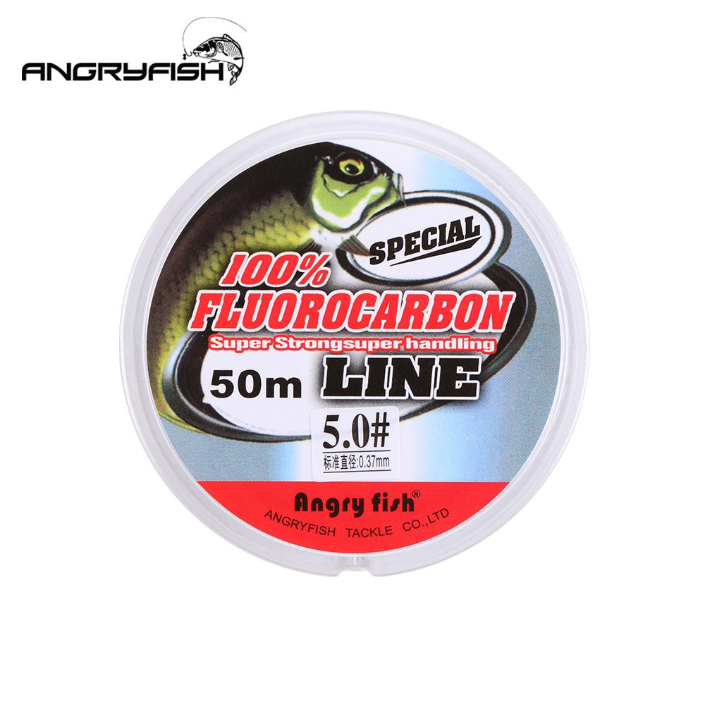 Practical Fluorocarbon Fishing Line 50m Transparent Super Strong Carbon Fishing Line 50 Meters