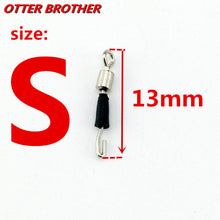 Load image into Gallery viewer, 30pcs/lot Fishing Barrel Swivel Pin Line Connector Solid Rings Snap Swivel Contector Safety Snaps Hook Lure Accessories Pesca