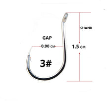Load image into Gallery viewer, 50pcs/ Lot octopus Fishing Hooks High Carbon Chmical Sharpen Barbed Circle Hook Tackle Set 5C Point Hardness Supplier Fishhooks