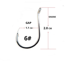 Load image into Gallery viewer, 50pcs/ Lot octopus Fishing Hooks High Carbon Chmical Sharpen Barbed Circle Hook Tackle Set 5C Point Hardness Supplier Fishhooks