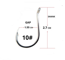 Load image into Gallery viewer, 50pcs/ Lot octopus Fishing Hooks High Carbon Chmical Sharpen Barbed Circle Hook Tackle Set 5C Point Hardness Supplier Fishhooks