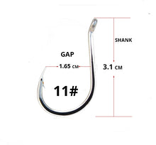 Load image into Gallery viewer, 50pcs/ Lot octopus Fishing Hooks High Carbon Chmical Sharpen Barbed Circle Hook Tackle Set 5C Point Hardness Supplier Fishhooks