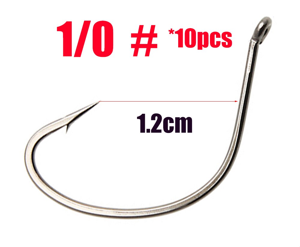 10pcs/lots drop shot Fishing Hook For Senko Worm and livebait Wacky Rig Bass Fishing  High Carbon Material Fishing Hooks