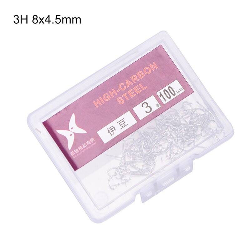 100PCS 1 Box High Carbon Steel Circle Owner Fishing Hooks Freshwater Fishhook hole Strong carp Fish Tackle
