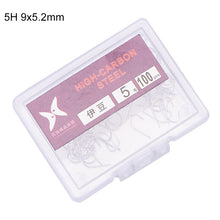 Load image into Gallery viewer, 100PCS 1 Box High Carbon Steel Circle Owner Fishing Hooks Freshwater Fishhook hole Strong carp Fish Tackle