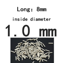 Load image into Gallery viewer, BlueJays 100pcs/lot Fishing stainless steel fishing line sleeve copper tube 0.8-3.4mm fishing accessories fishing line tube 8mm
