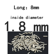 Load image into Gallery viewer, BlueJays 100pcs/lot Fishing stainless steel fishing line sleeve copper tube 0.8-3.4mm fishing accessories fishing line tube 8mm