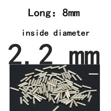 Load image into Gallery viewer, BlueJays 100pcs/lot Fishing stainless steel fishing line sleeve copper tube 0.8-3.4mm fishing accessories fishing line tube 8mm