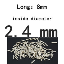 Load image into Gallery viewer, BlueJays 100pcs/lot Fishing stainless steel fishing line sleeve copper tube 0.8-3.4mm fishing accessories fishing line tube 8mm