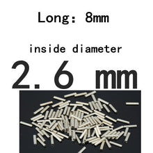 Load image into Gallery viewer, BlueJays 100pcs/lot Fishing stainless steel fishing line sleeve copper tube 0.8-3.4mm fishing accessories fishing line tube 8mm